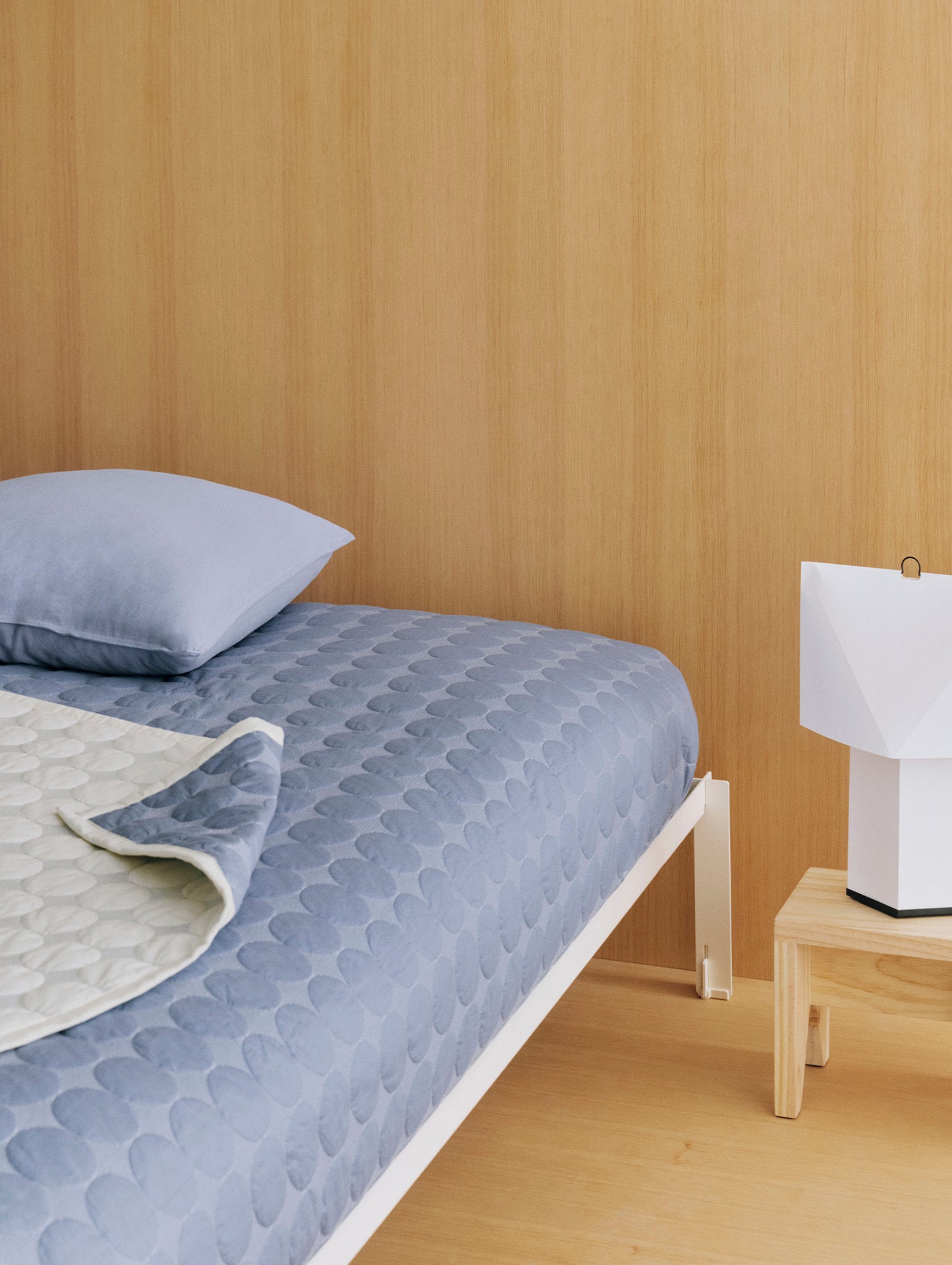 Mega Dot Bed Cover (Organic) by HAY - Dusty Blue