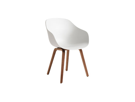 About A Chair AAC 222 - New Colours by HAY / Melange White Shell / Lacquered Walnut Base