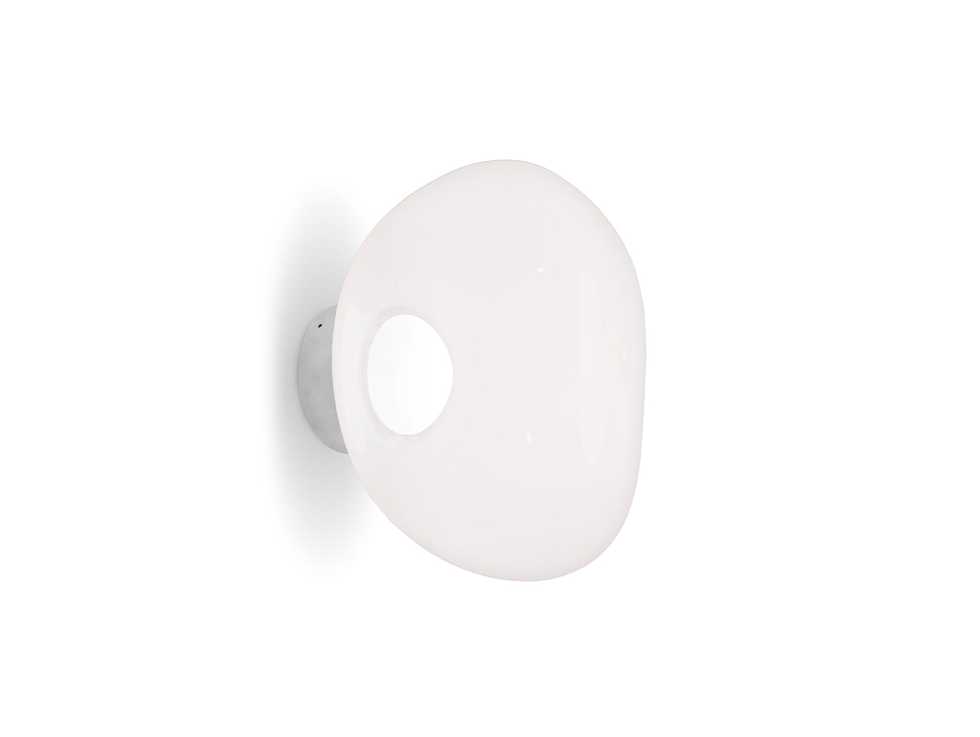 Melt Surface LED Mini Wall Lamp by Tom Dixon - Opal / Silver