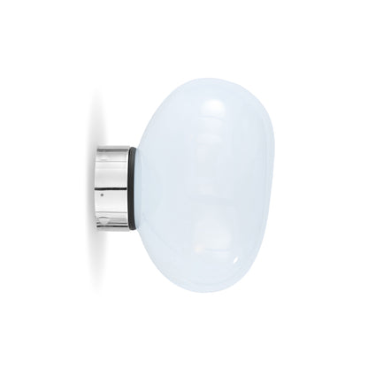 Melt Surface LED Mini Wall Lamp by Tom Dixon - Opal / Silver