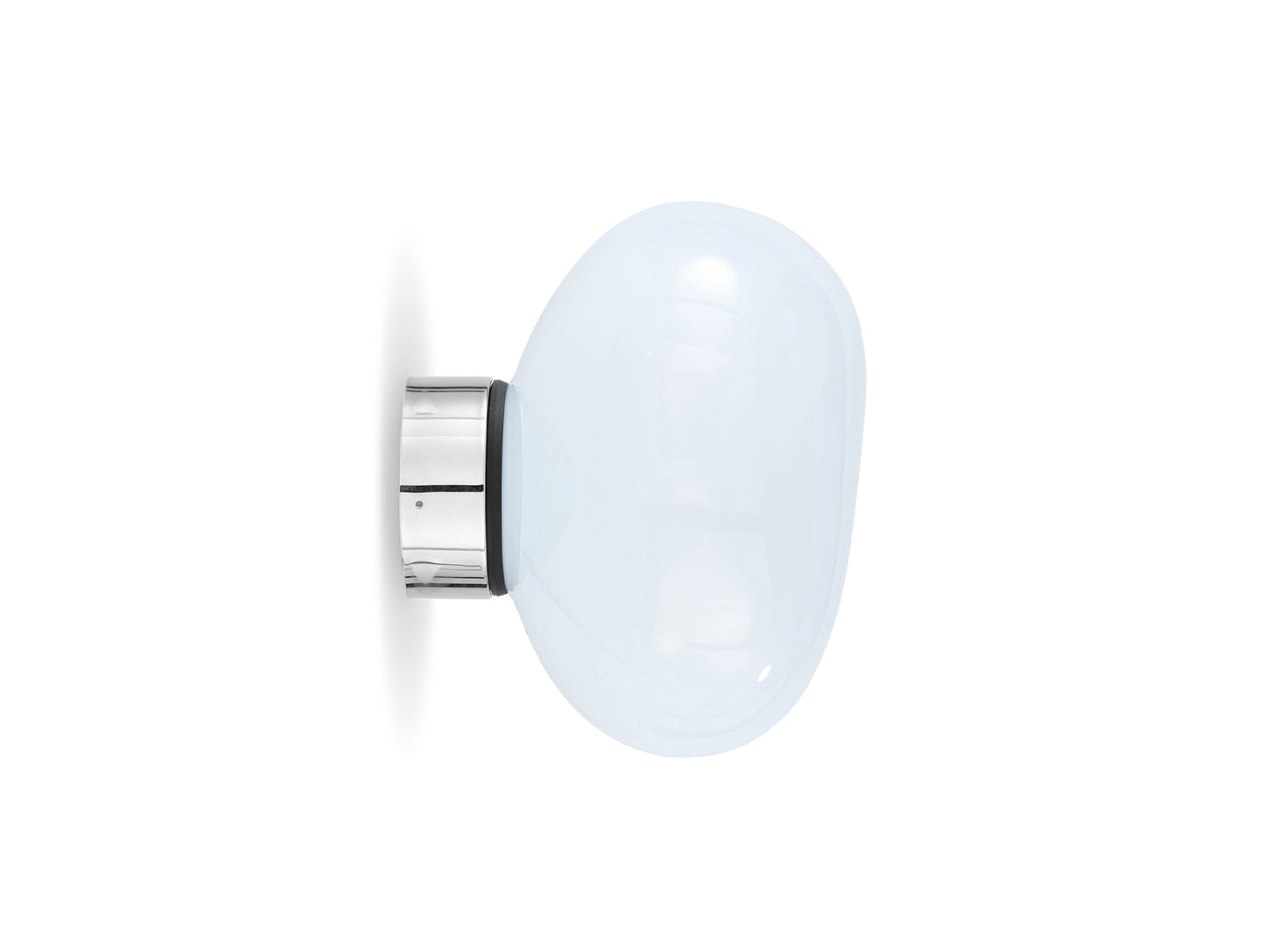 Melt Surface LED Mini Wall Lamp by Tom Dixon - Opal / Silver