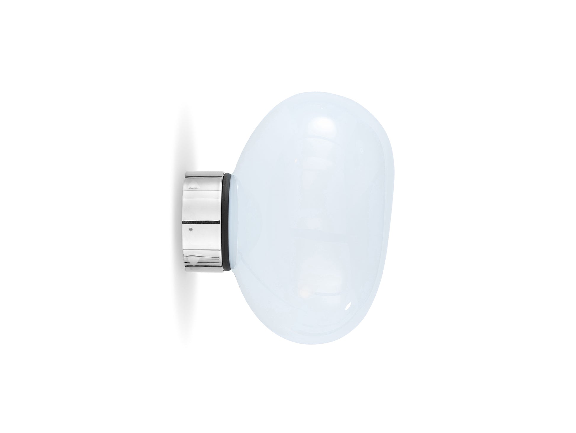 Melt Surface LED Mini Wall Lamp by Tom Dixon - Opal / Silver