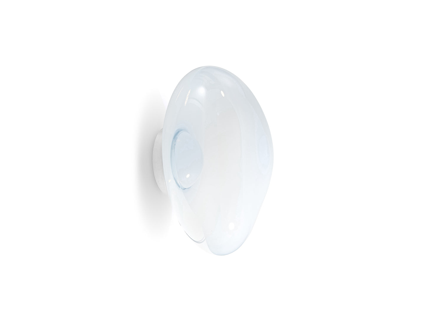 Melt Surface LED Wall Lamp by Tom Dixon - Opal / Silver
