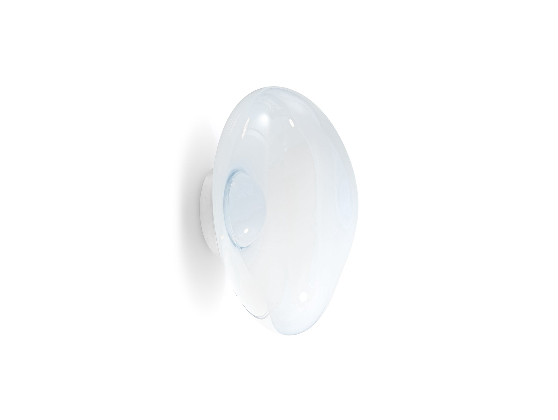 Melt Surface LED Wall Lamp by Tom Dixon - Opal / Silver