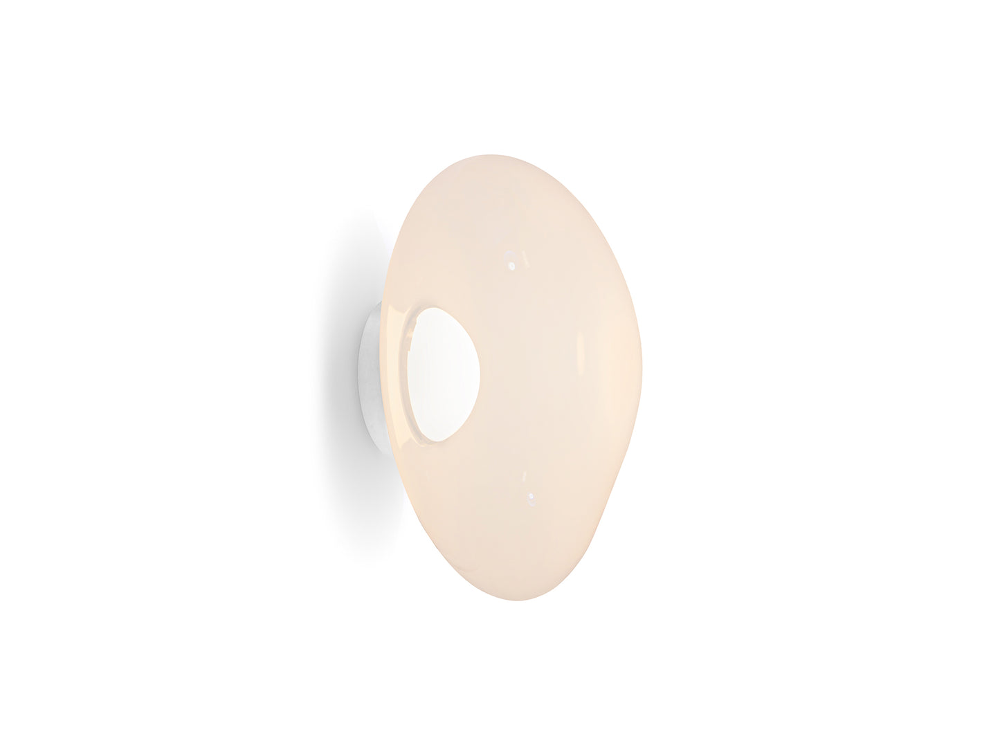 Melt Surface LED Wall Lamp by Tom Dixon - Opal / Silver