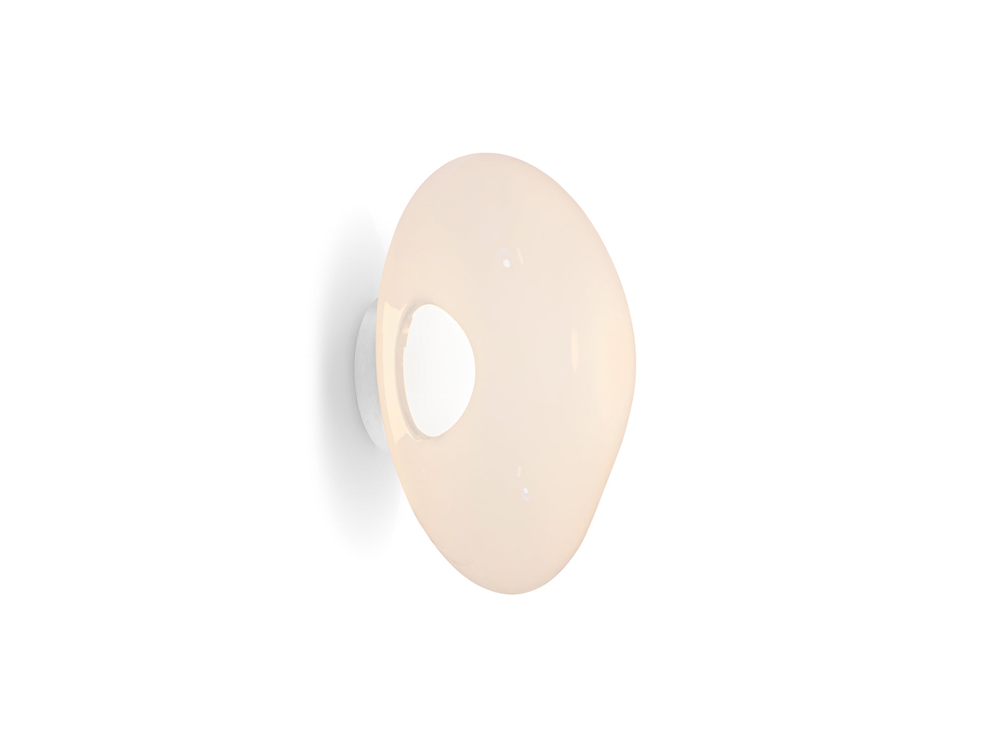 Melt Surface LED Wall Lamp by Tom Dixon - Opal / Silver