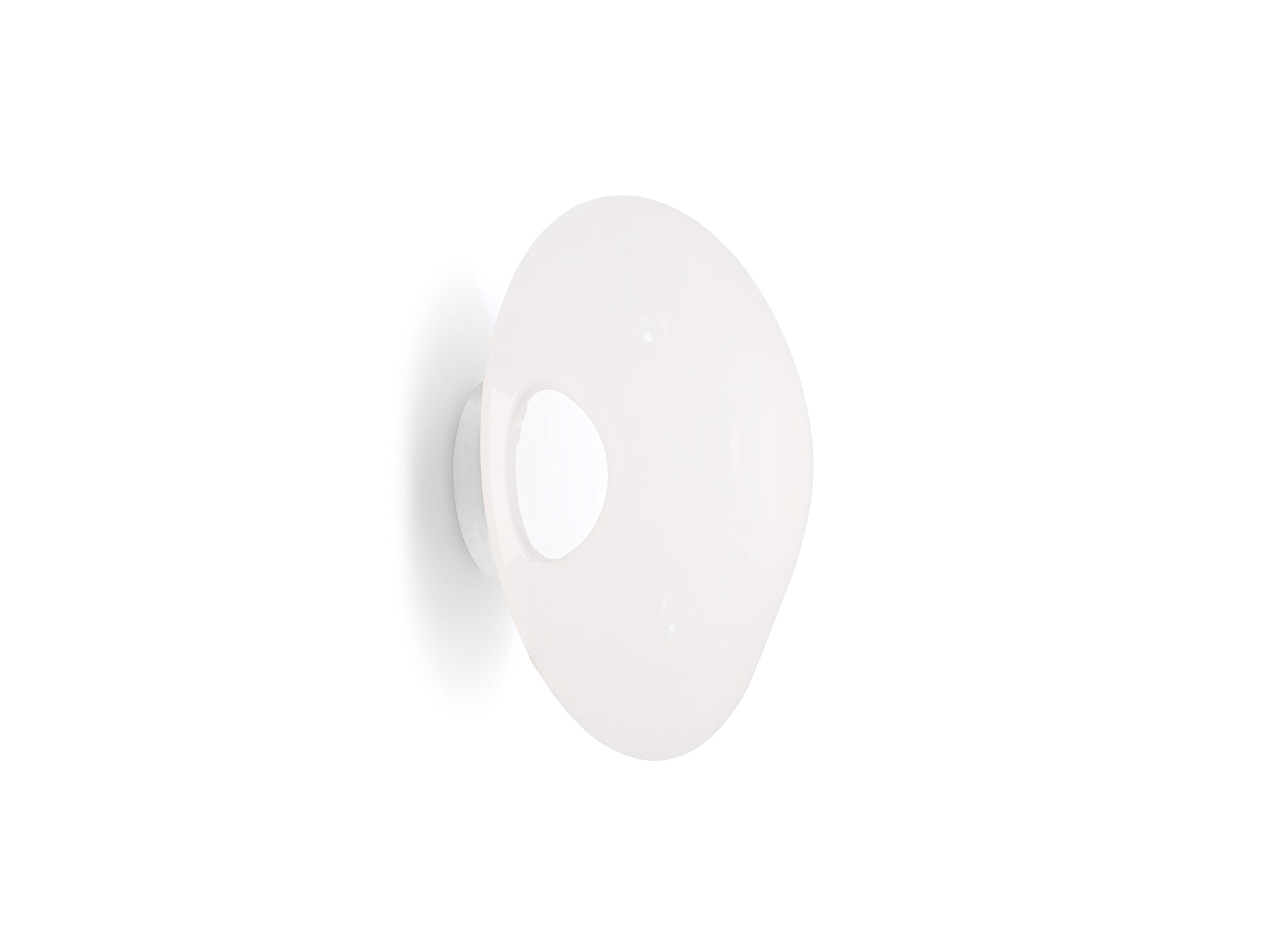 Melt Surface LED Wall Lamp by Tom Dixon - Opal / Silver