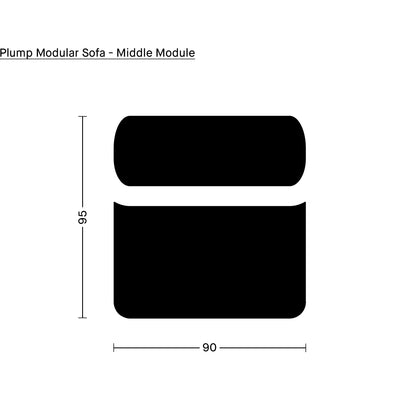 Plump Modular Sofa - Middle Module by Tom Dixon