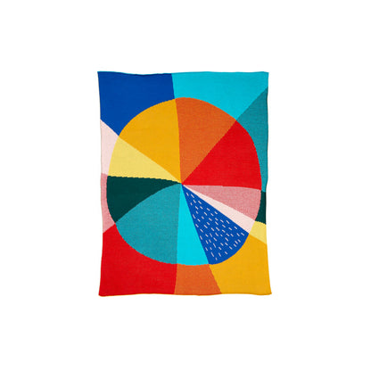 Pie Chart Cotton Mini Blanket by Donna Wilson