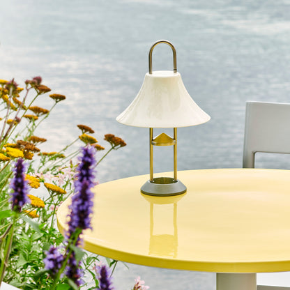 Ceramic Table by HAY - D70 cm / Bright Yellow