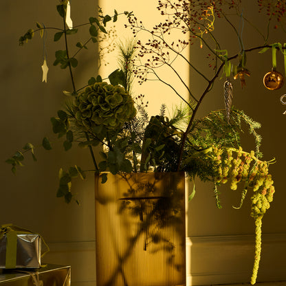 Ridge Vase by Muuto - Taupe Frosted Glass