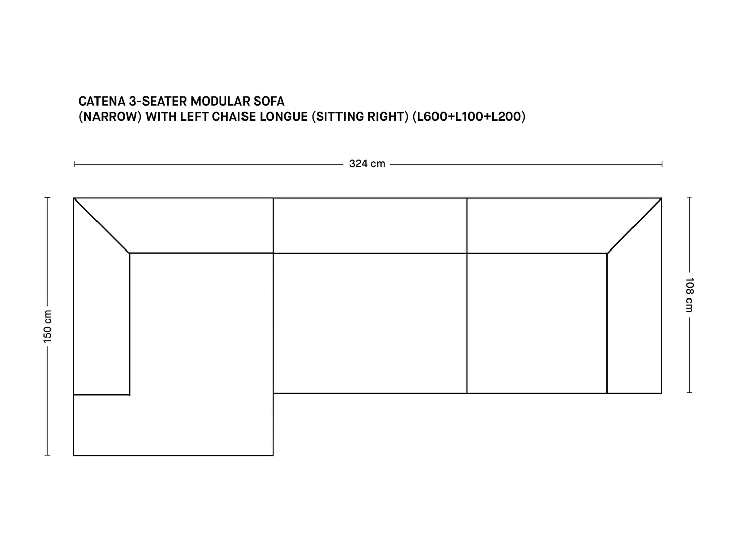 Catena 3-Seater Modular Sofa