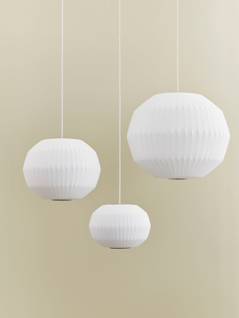 George Nelson Angled Sphere Bubble Pendant Lamp  by HAY
