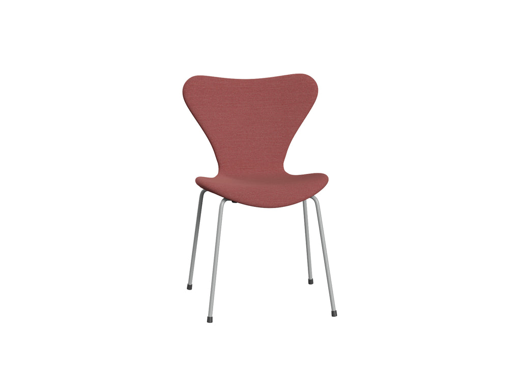 Series 7™ 3107 Dining Chair (Fully Upholstered) by Fritz Hansen - Nine Grey Steel / Steelcut Trio 636