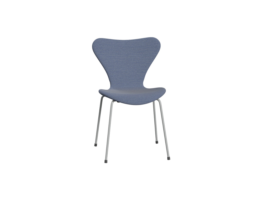 Series 7™ 3107 Dining Chair (Fully Upholstered) by Fritz Hansen - Nine Grey Steel / Steelcut Trio 716