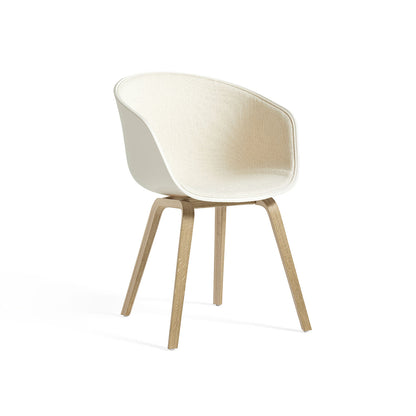 About A Chair AAC 22 - Front Upholstery by HAY - Melange Cream 2.0 + Olavi 01 Shell / Soaped Oak Base