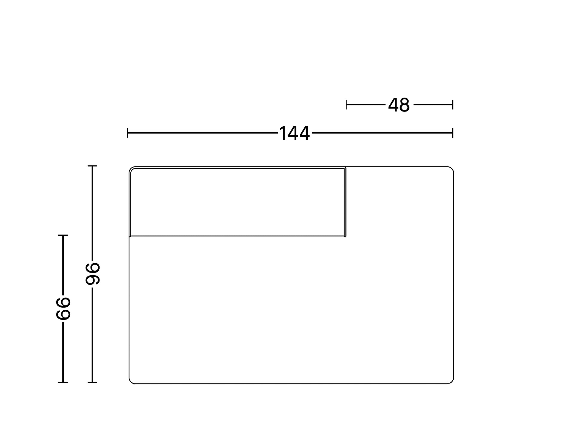 Eave Modular Sofa 96 - Individual Modules by Audo Copenhagen / Open End Module 144 / Left Backrest (Sitting Right)