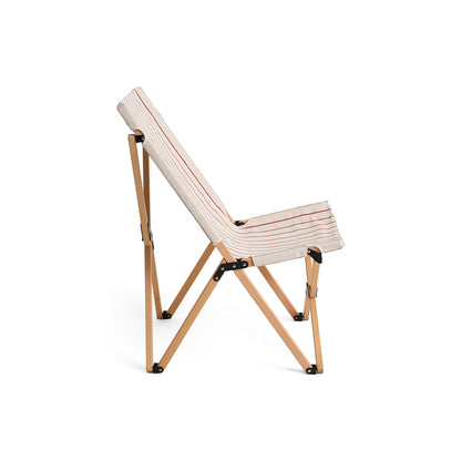 Outdoor Market Folding Chair by HAY - Beige with Red Stripe