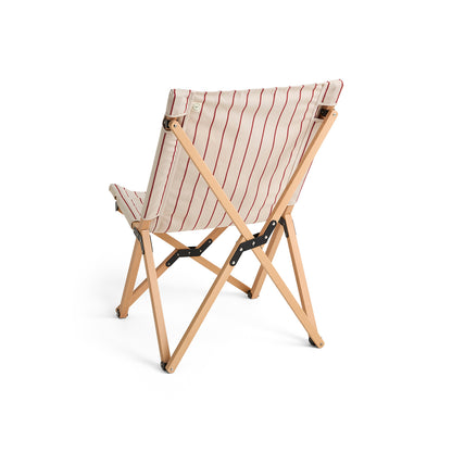 Outdoor Market Folding Chair by HAY - Beige with Red Stripe