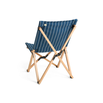 Outdoor Market Folding Chair by HAY - Blue with Beige Stripe