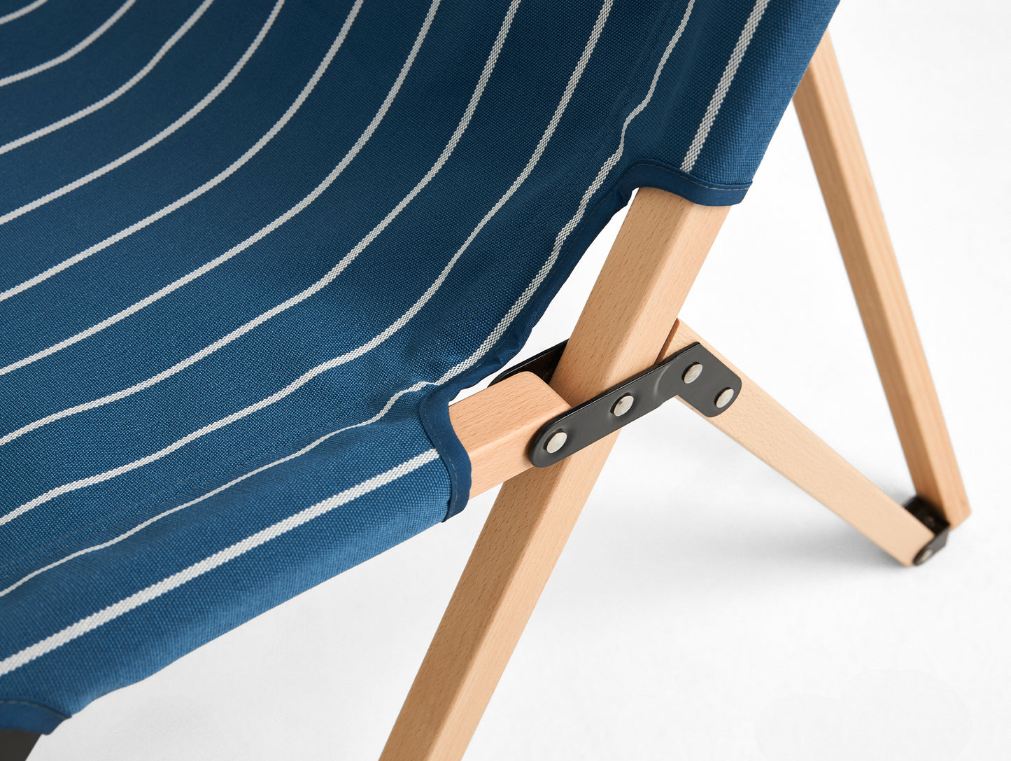 Outdoor Market Folding Chair by HAY - Blue with Beige Stripe