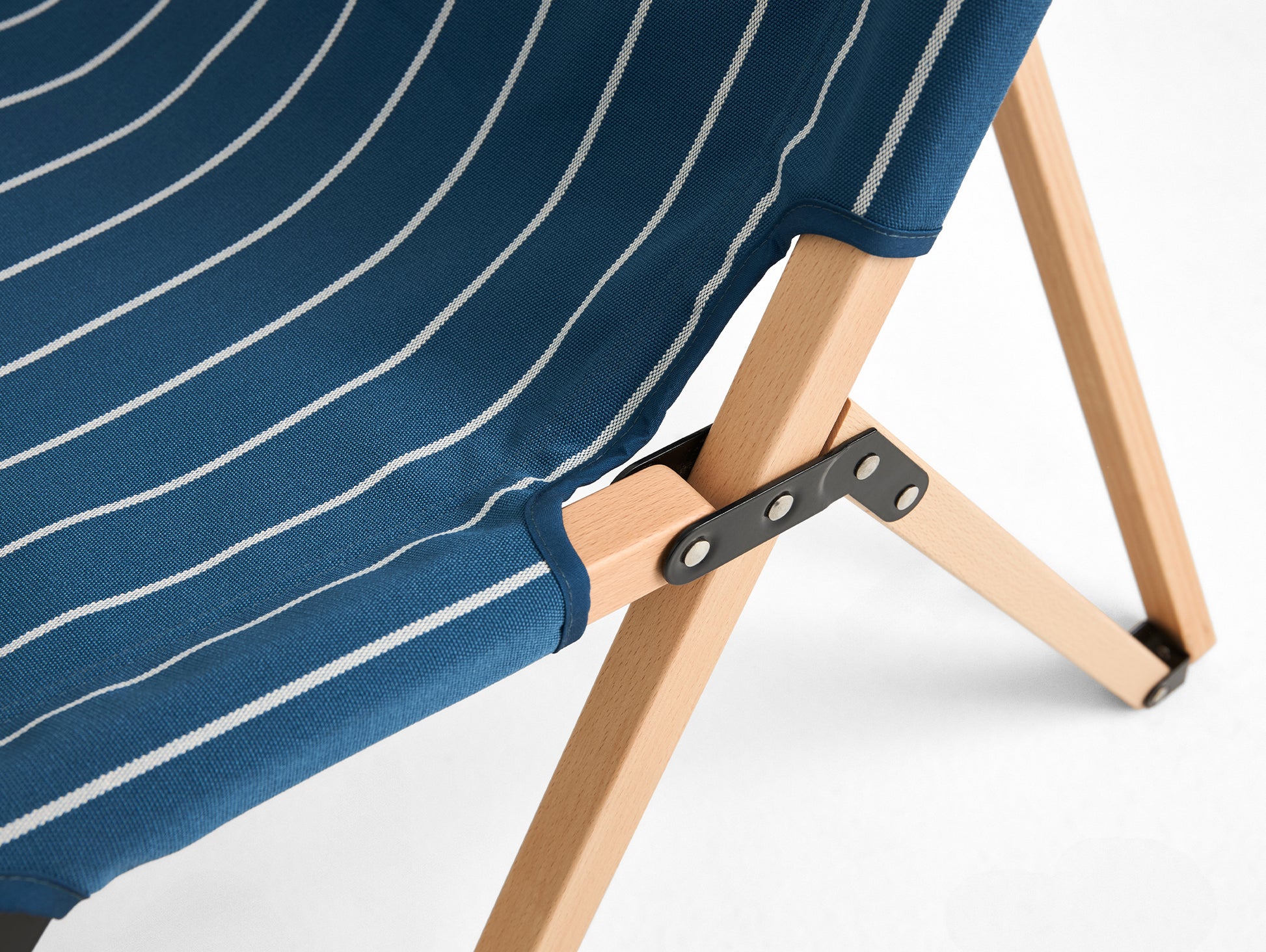 Outdoor Market Folding Chair by HAY - Blue with Beige Stripe