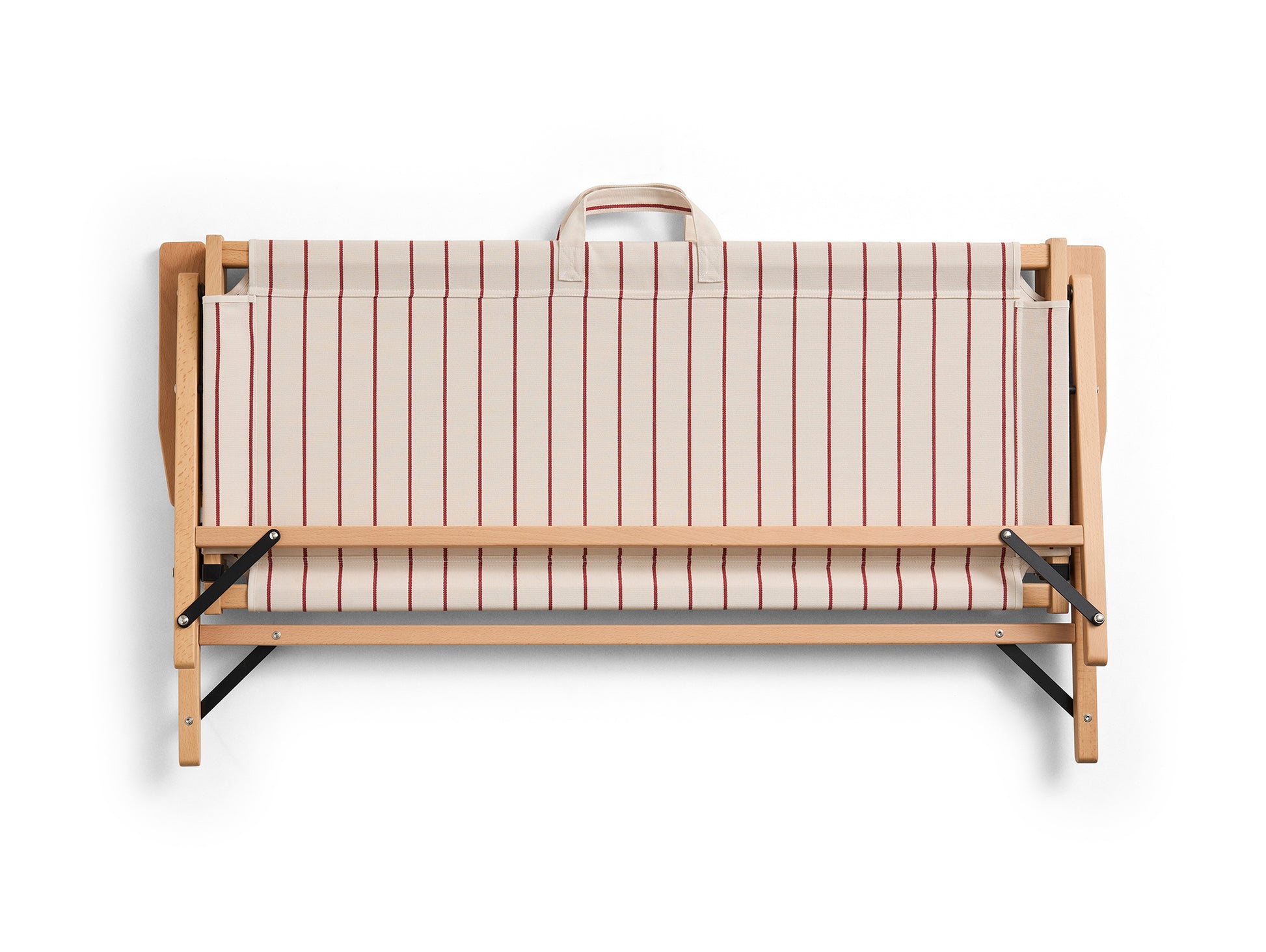 Outdoor Market Folding Sofa by HAY - Beige with Red Stripe