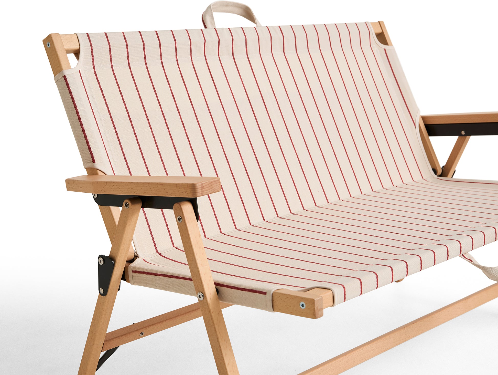 Outdoor Market Folding Sofa by HAY - Beige with Red Stripe
