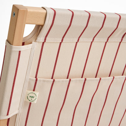 Outdoor Market Folding Sofa by HAY - Beige with Red Stripe
