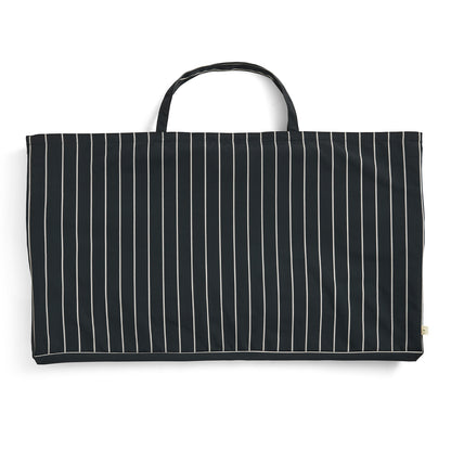Outdoor Market Folding Sofa by HAY - Black with Beige Stripe