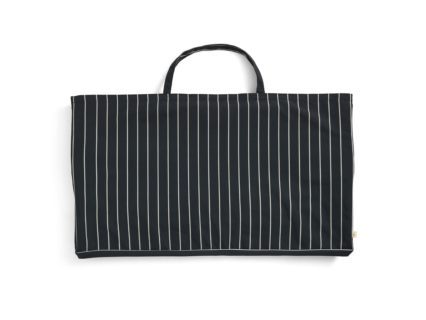 Outdoor Market Folding Sofa by HAY - Black with Beige Stripe