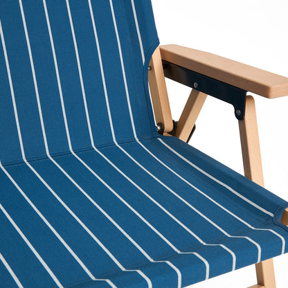 Outdoor Market Folding Sofa by HAY - Blue with Beige Stripe