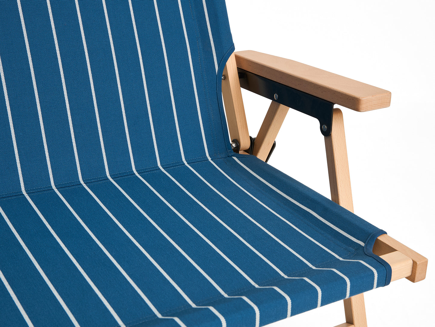 Outdoor Market Folding Sofa by HAY - Blue with Beige Stripe