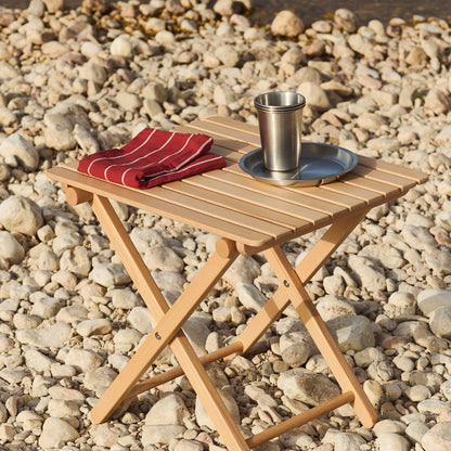 Outdoor Market Tea Towel by HAY - Beige with Red Stripe