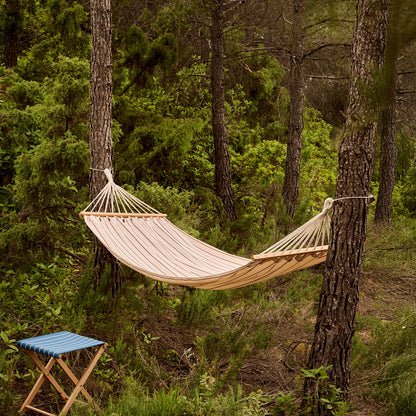 Outdoor Market Hammock by HAY - Beige with Red Stripe