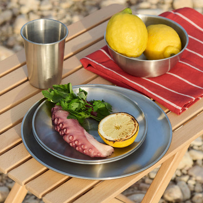 Outdoor Market Tea Towel by HAY - Beige with Red Stripe