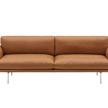 Outline Soft 3-Seater Sofa by Muuto - Cognac Refine Leather