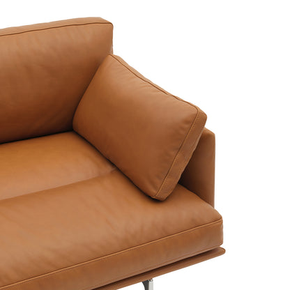 Outline Soft 3-Seater Sofa by Muuto - Cognac Refine Leather