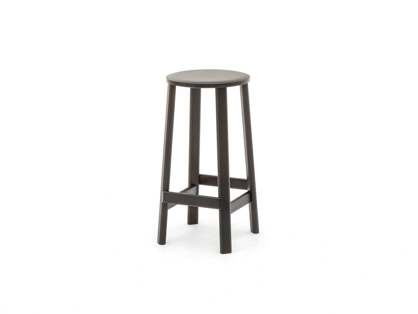 Archive Barstool by Karimoku New Standard - Low  / Black Lacquered Oak