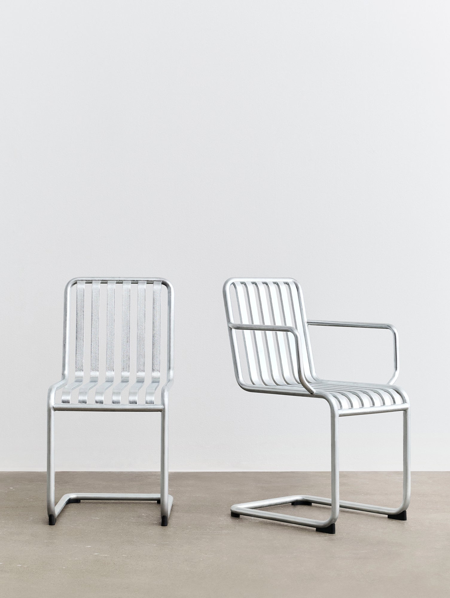 Palissade Cantilever Chair and Armchair by HAY - Hot galvanised