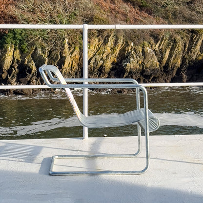 Palissade Cantilever Lounge Chair Low by HAY - Hot Galvanised