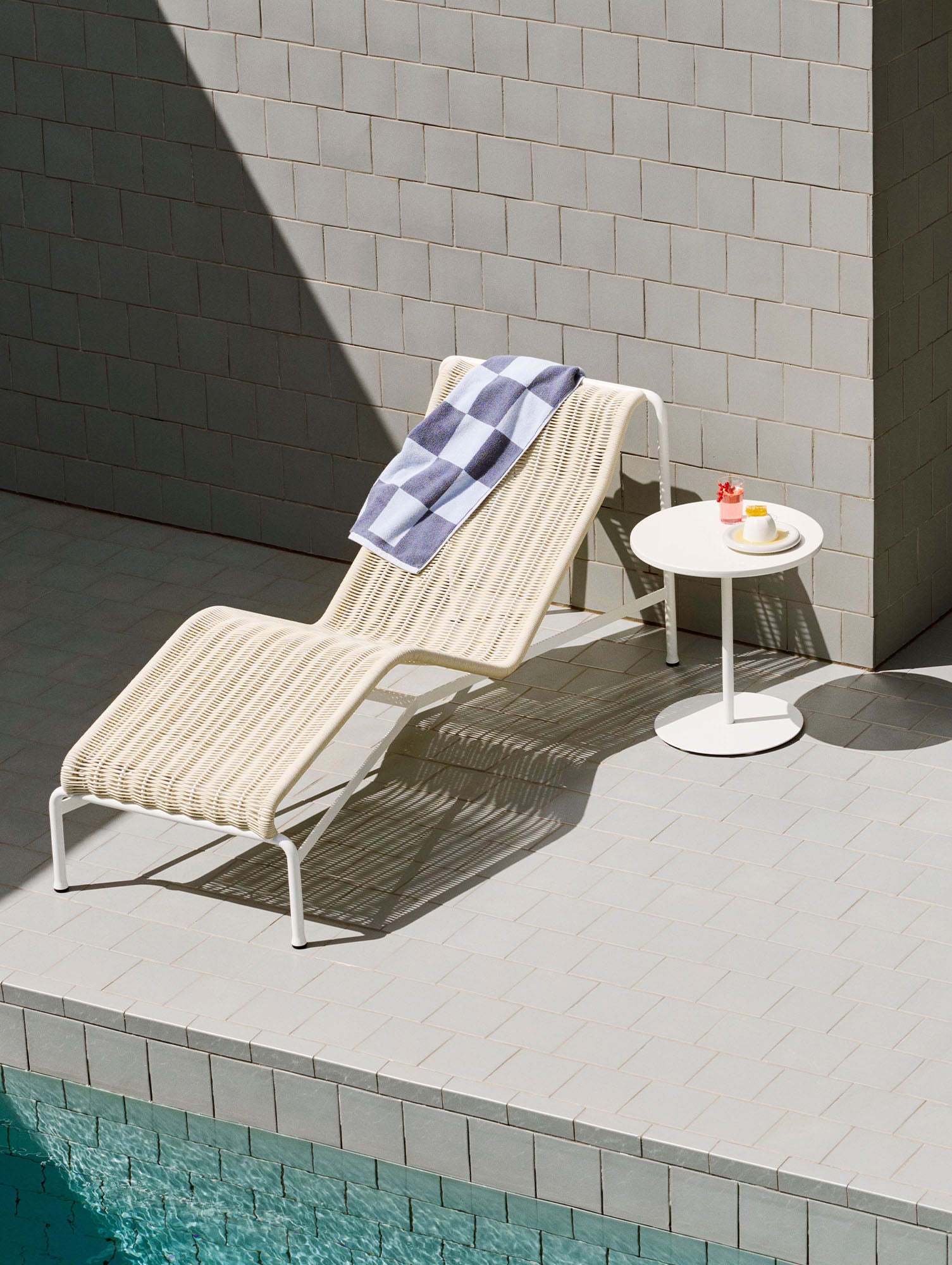 Palissade Cord Chaise Longue by HAY - Cream White Cord