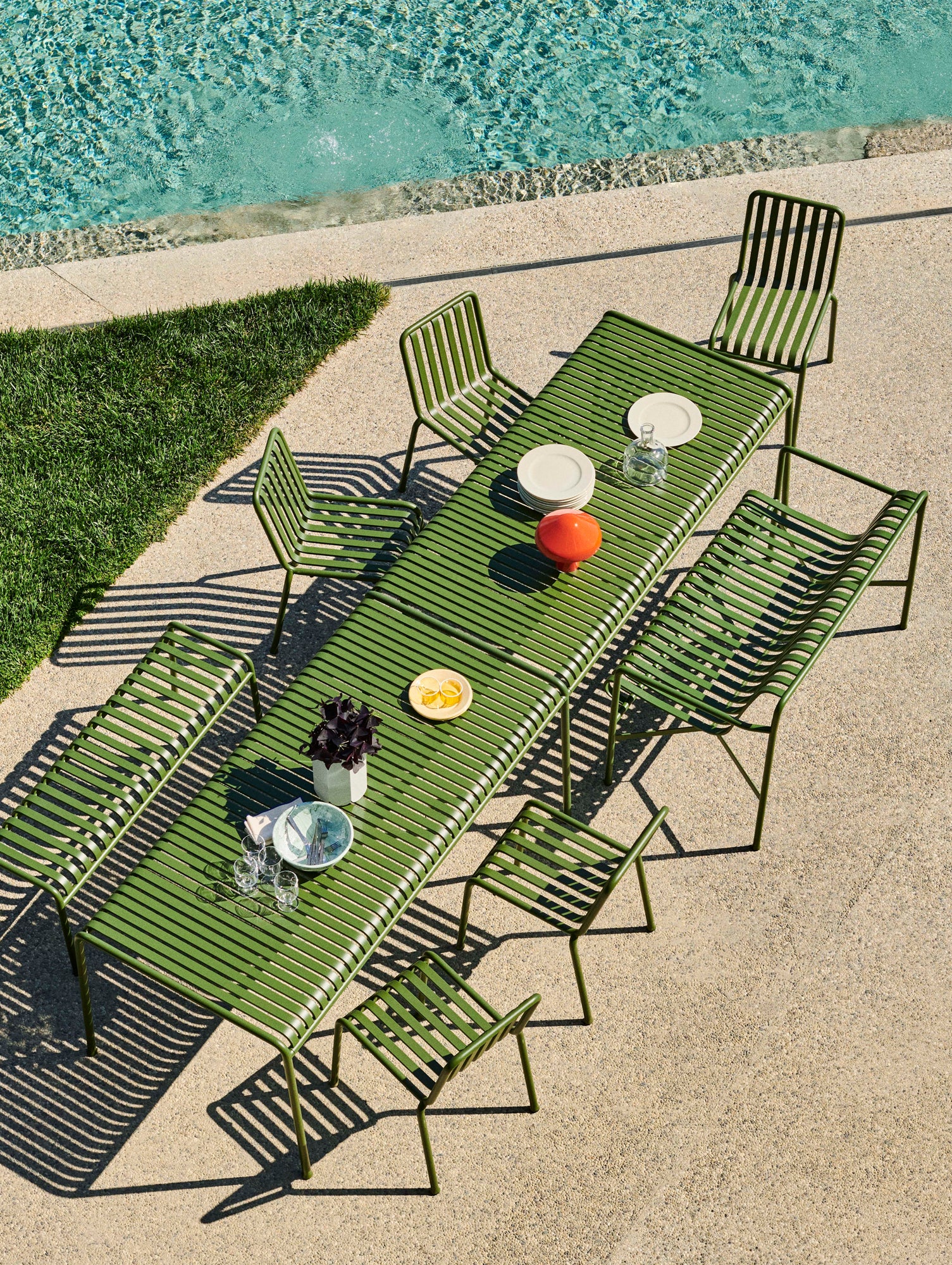 Palissade Dining Table Large (170 x 90 cm) - Olive