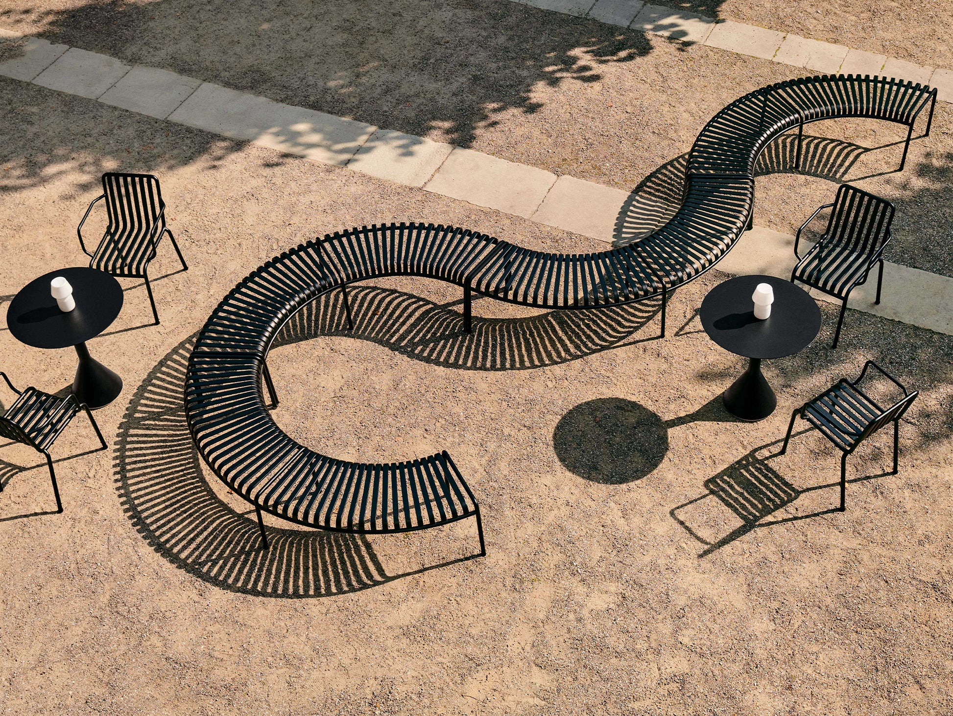 Palissade Park Bench by HAY - Anthracite
