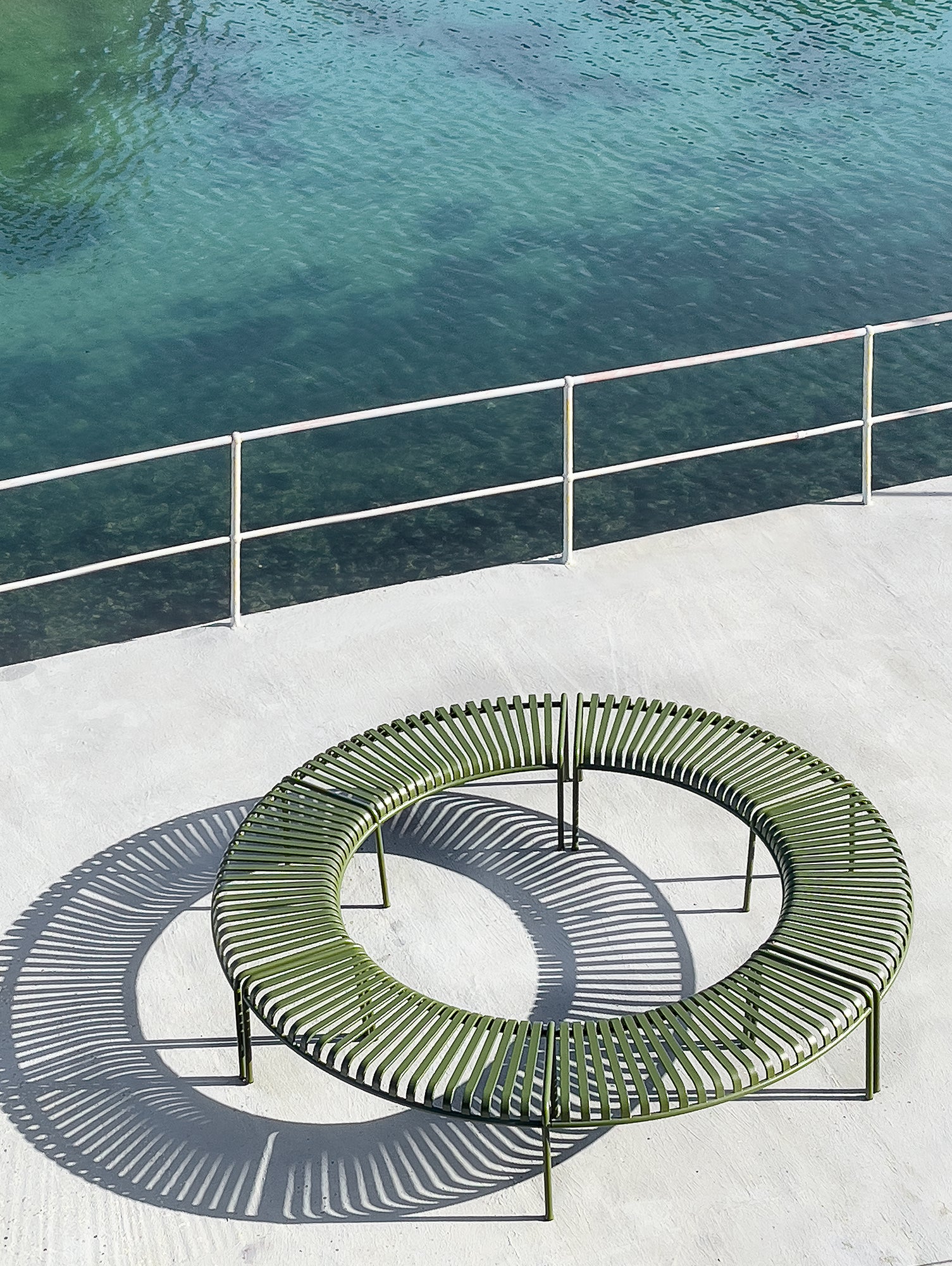 Palissade Park Bench by HAY - Olive