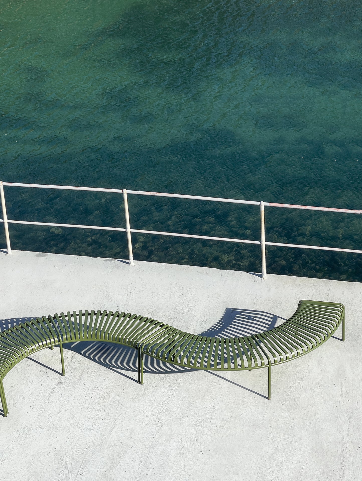 Palissade Park Bench by HAY - Olive