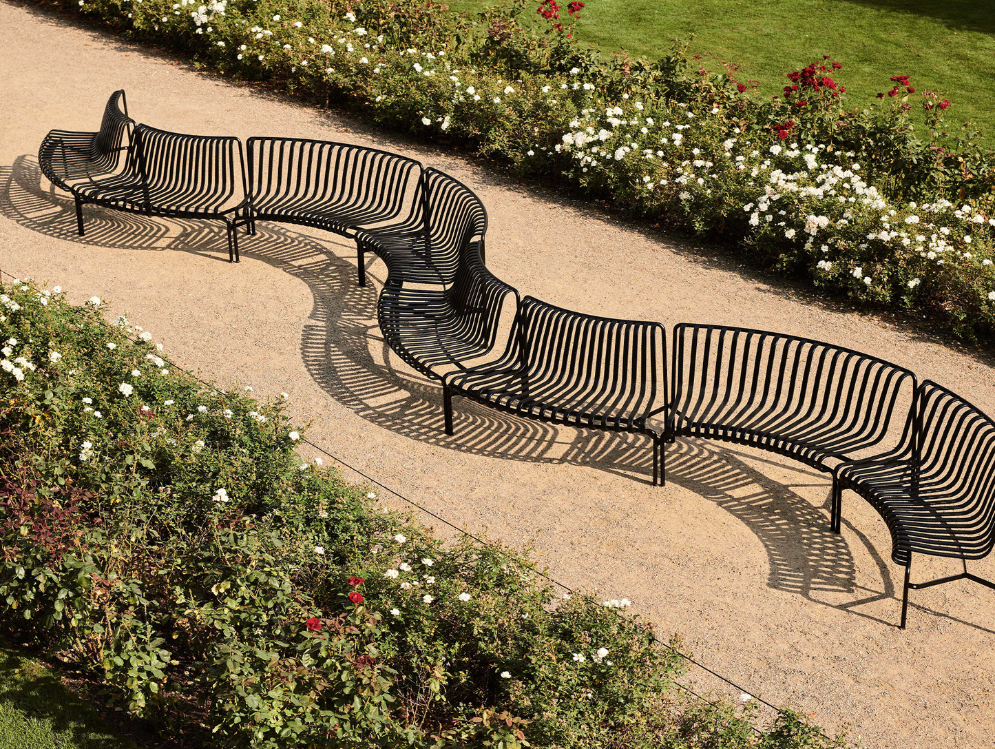 Palissade Park Dining Bench -  In Out Starter Set by HAY - Anthracite
