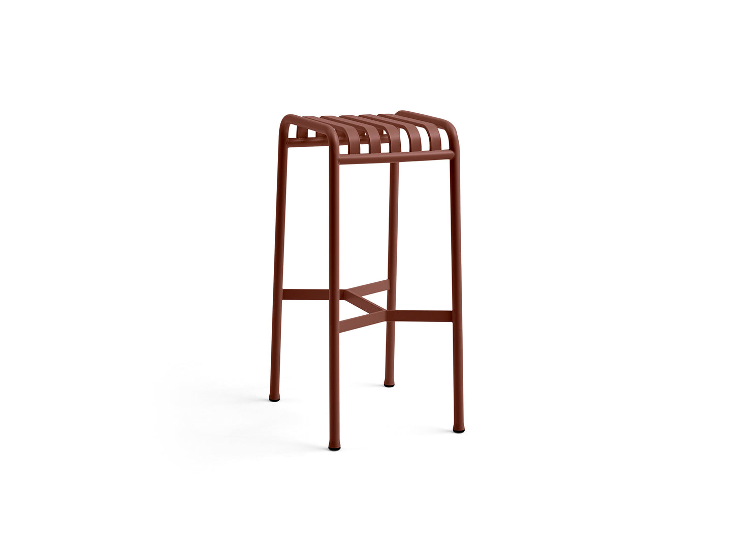 Palissade Bar Stool by HAY - Iron Red