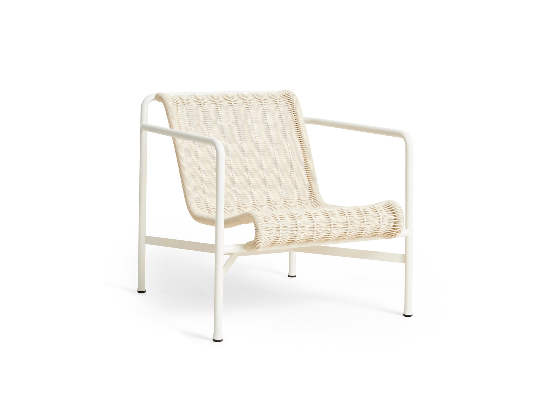 HAY Palissade Cord Lounge Chair Low - Cream White