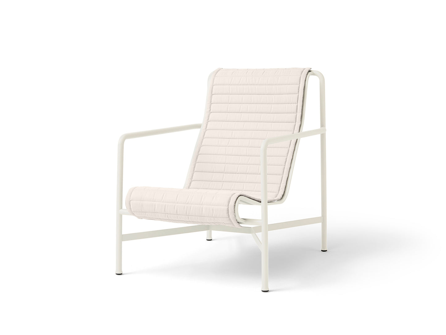 Palissade Lounge Chair High Quilted Cushion by HAY - Cream White